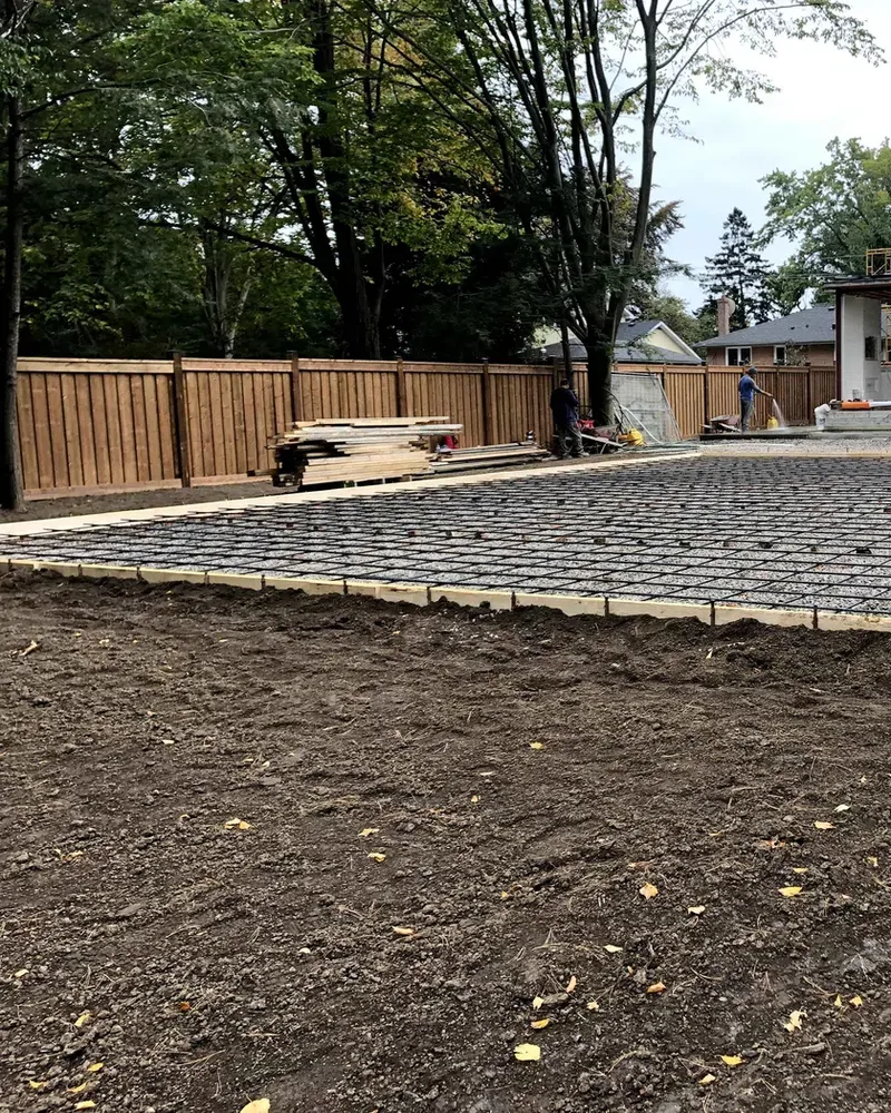 Residential fence line at a KRT Construction project