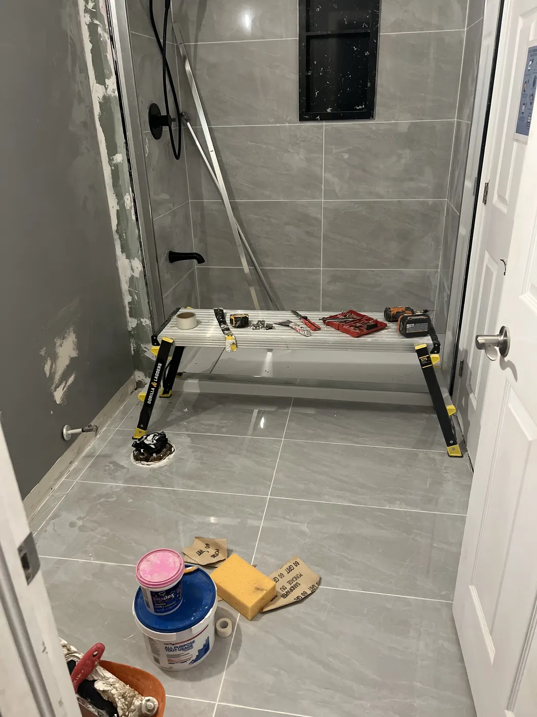 Bathroom renovation in progress