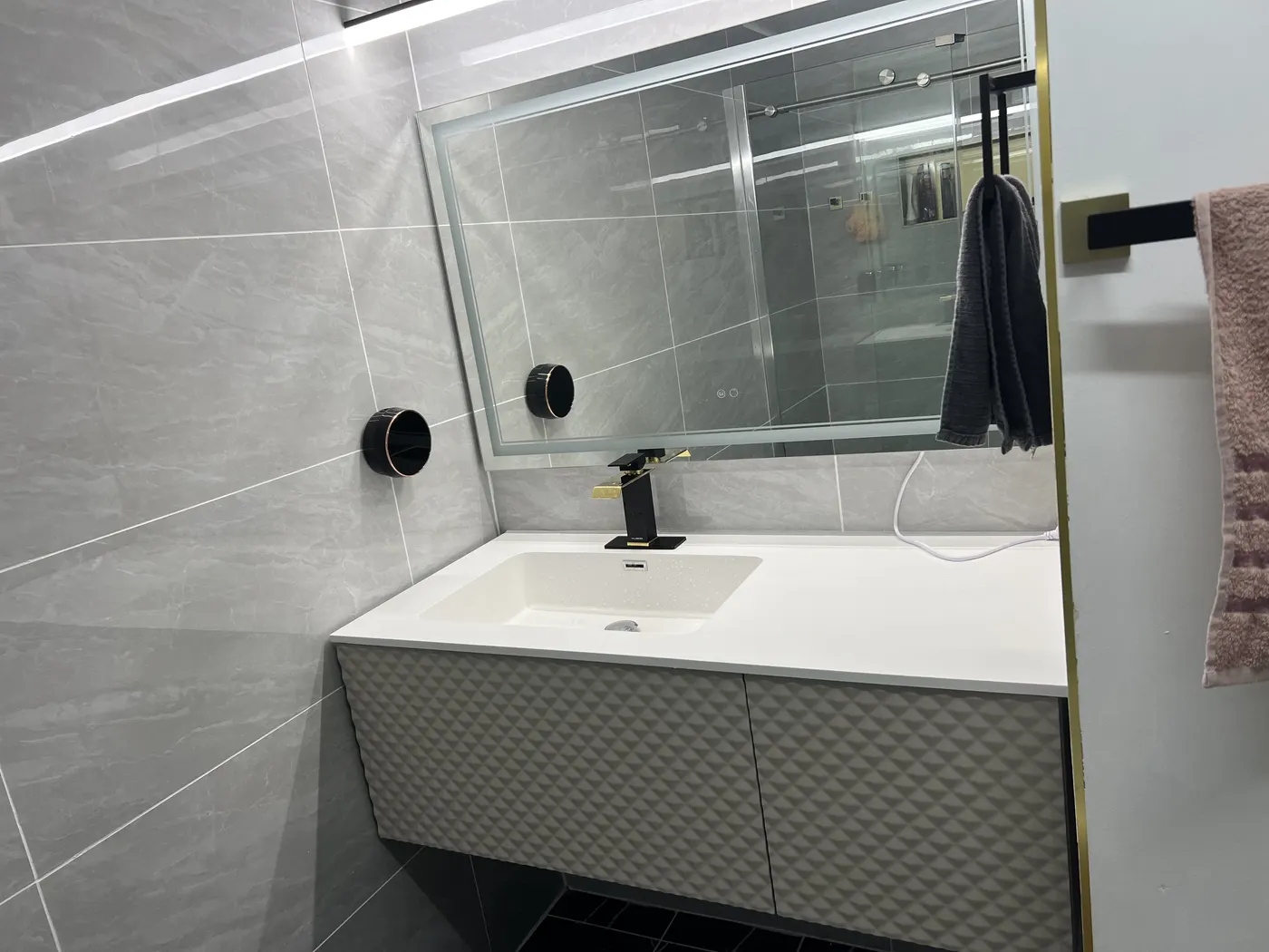 Bathroom vanity and tile renovation