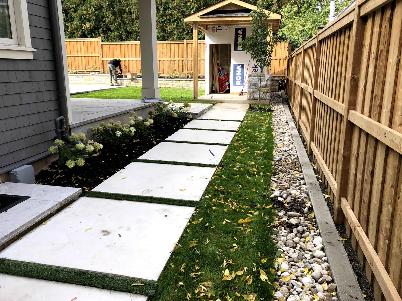 Patio, walkway and hardscape project by KRT Construction 17